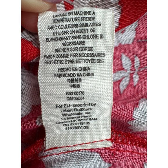 Free People Red Floral Print Keyhole Back Dinner Dress Size 10 NWT - Picture 16 of 16